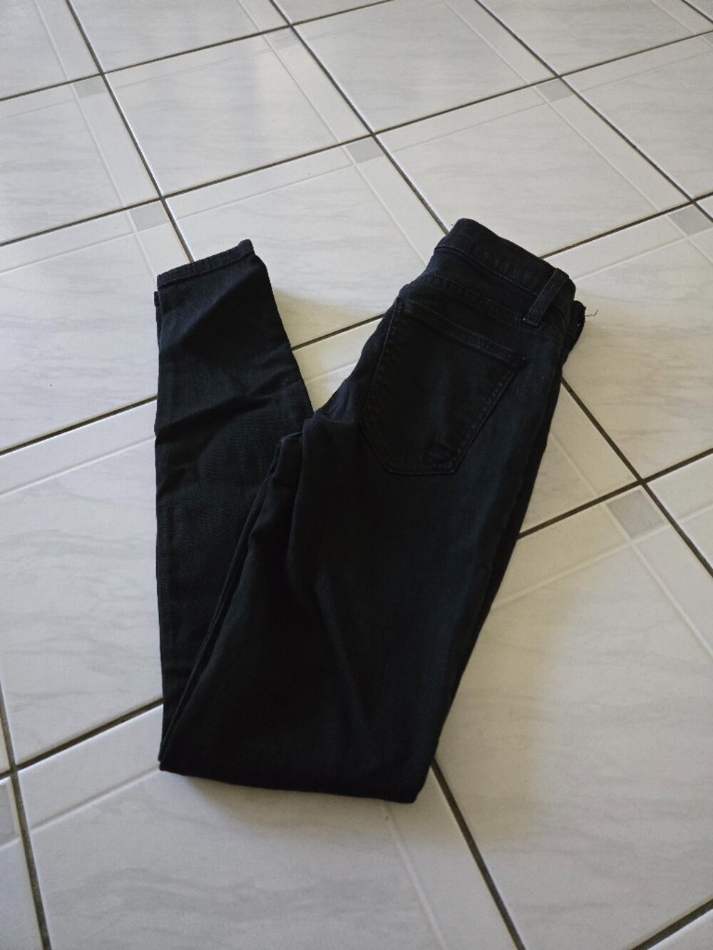 Current Elliott High Waist Stiletto Jeans Jet Black 24